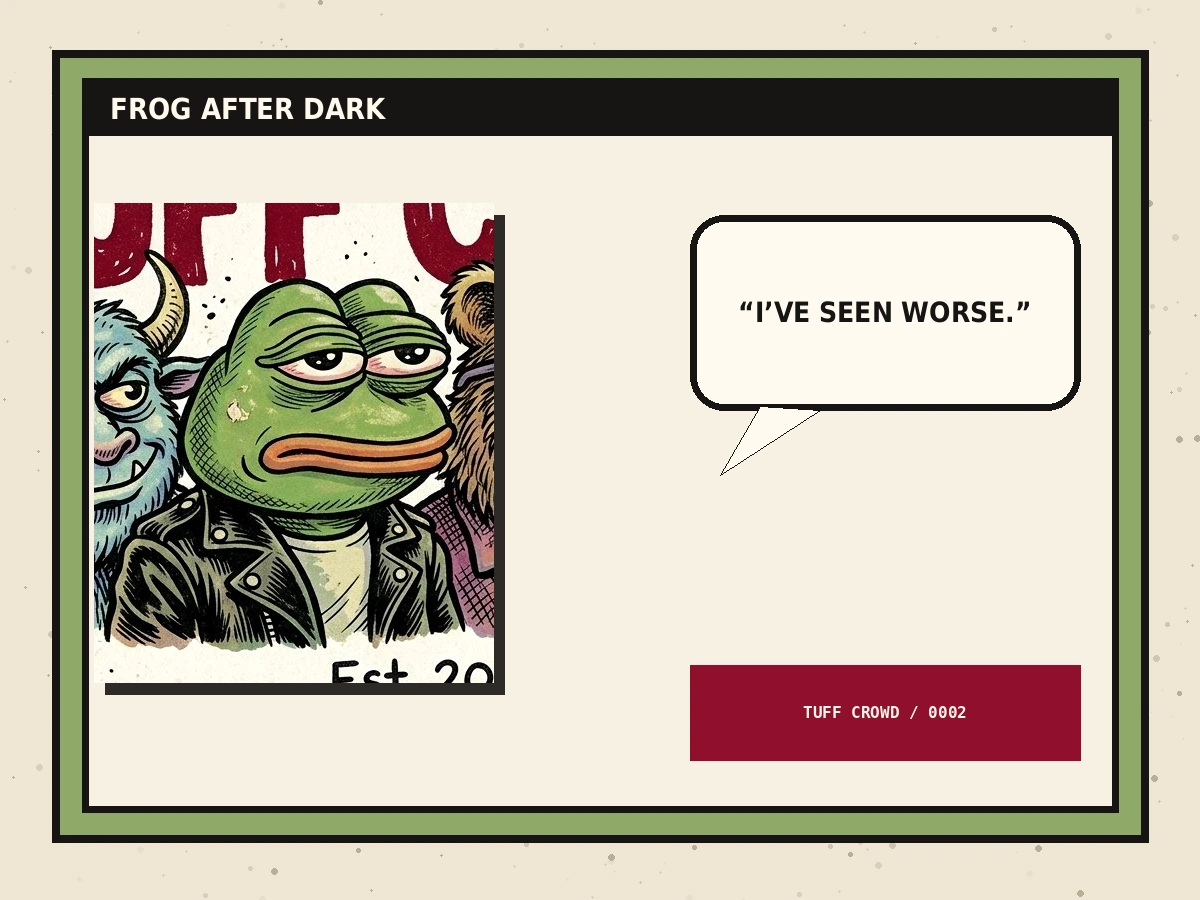 Frog After Dark comic panel